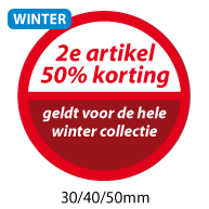 productstickers 2e artikel korting winter STV-033