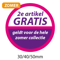productstickers 2e artikel gratis zomer STV-028