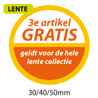 productstickers 3e artikel gratis lente STV-027
