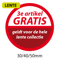 productstickers 3e artikel gratis lente STV-027