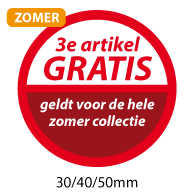 productstickers 3e artikel gratis zomer STV-029