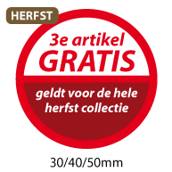 productstickers 3e artikel gratis herfst STV-031