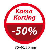 productstickers kassa korting  STV-050