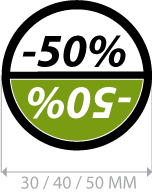 productstickers korting rond STV-021