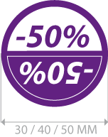 productstickers korting rond STV-020