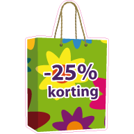 Raamsticker tasje korting VA-0097