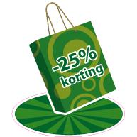 Raamsticker tasje korting VA-0092