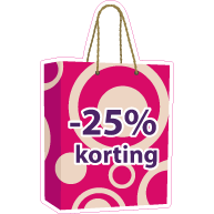 Raamsticker tasje korting VA-0093