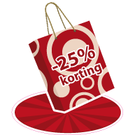 Raamsticker tasje korting VA-0092