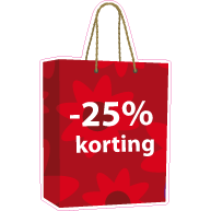 Raamsticker tasje korting VA-0097