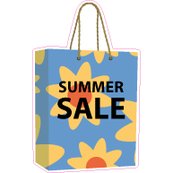 Raamsticker tasje summer sale VA-0095