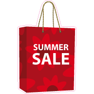 Raamsticker tasje summer sale VA-0095