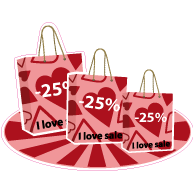 Raamsticker tasjes stapelkorting VA-0100