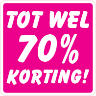 Raamsticker tot wel korting vierkant VI-015