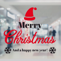 raamsticker merry christmas VA-0109