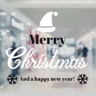raamsticker merry christmas VA-0109