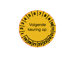 Keuringsstickers op rol SR-002