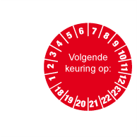 Keuringsstickers op rol SR-039