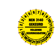 Keuringsstickers op rol SR-040