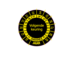 Keuringsstickers op rol SR-041