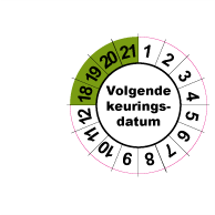 Keuringsstickers op rol SR-042