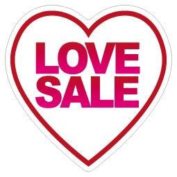 Raamsticker valentijn love sale rood VA-0012