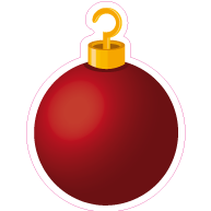 Raamsticker kerstbal VA-0087