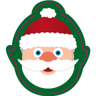 Raamsticker kerstmanhoofd VA-0081