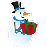 Raamsticker sneeuwpop VA-0077