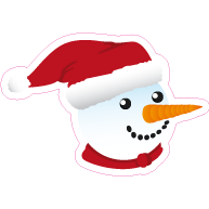 Raamsticker sneeuwpop VA-0076