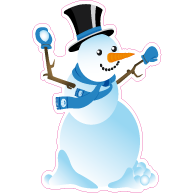 Raamsticker sneeuwpop VA-0074