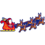 Raamsticker kerstslee VA-00208