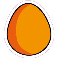 Raamsticker paasei VA-0060