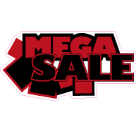 Raamsticker mega sale VA-0037