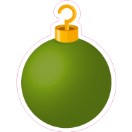 Raamsticker kerstbal VA-0087