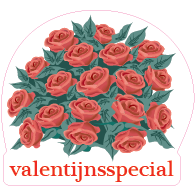 Raamsticker valentijn special rood VA-0011