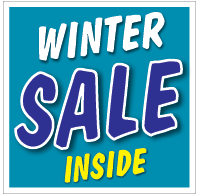 Etalagesticker sale winter blauw 1 artikel STA-116