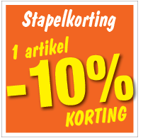 Etalagesticker stapelkorting zomer oranje 1 artikel STA-99