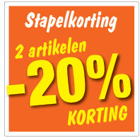 Etalagesticker stapelkorting zomer oranje 2 artikel STA-100