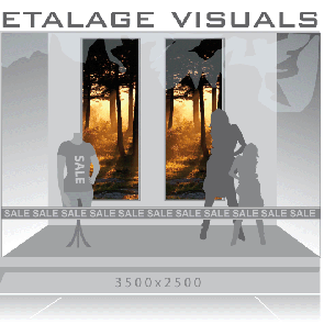 etalage visual donkere bomen VIS-010