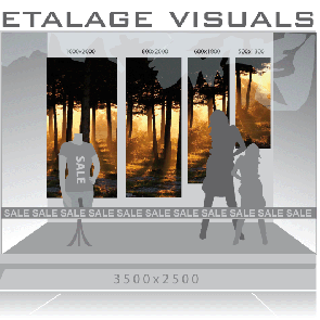 etalage visual donkere bomen VIS-010