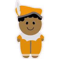 Raamsticker zwarte piet VA-0047