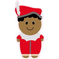 Raamsticker zwarte piet VA-0047
