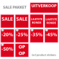 Pakket stickers PAK-01 Rood