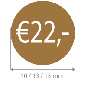 Brilsticker korting Bedrag rond BR-0022