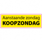Raamsticker koopzondag rechthoek RE-0014