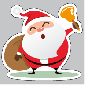 Kerstman Raamsticker VA-0115