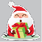 Kerstman Raamsticker VA-0117
