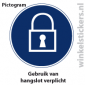 Pictogram 5 stuks 'hangslot' PICTO-162