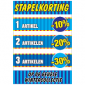 Poster stapelkorting winter blauw STA-103